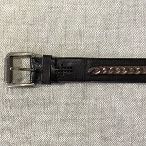Frye Dark Brown Leather Belt
